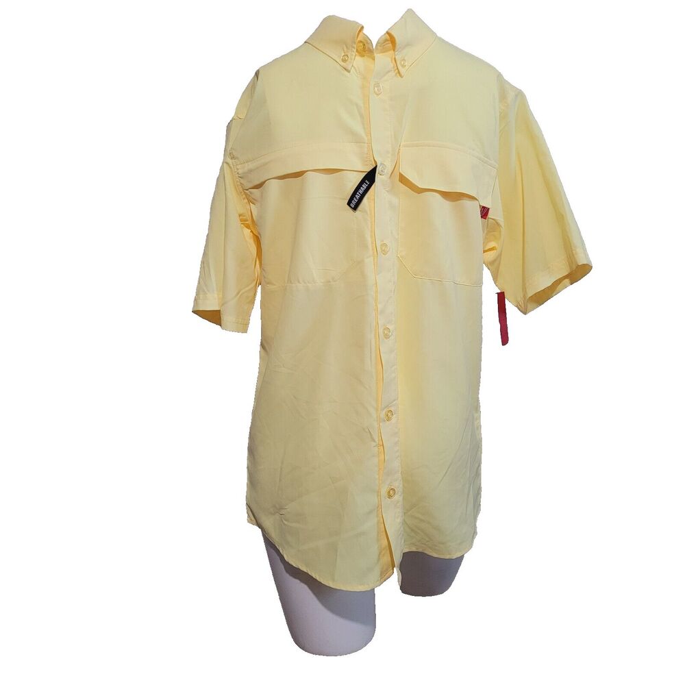 NEW Red Hook Lure Small Shirt button front Men fish lightweight sheer zip